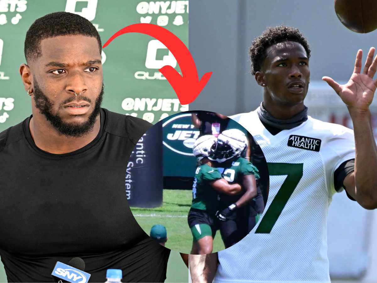 WATCH: “I ain’t f**king with Mike’s a**!” – Garrett Wilson adds fuel to the fire as Micheal Clemons gets into a VICIOUS fistfight during Jets’ training camp