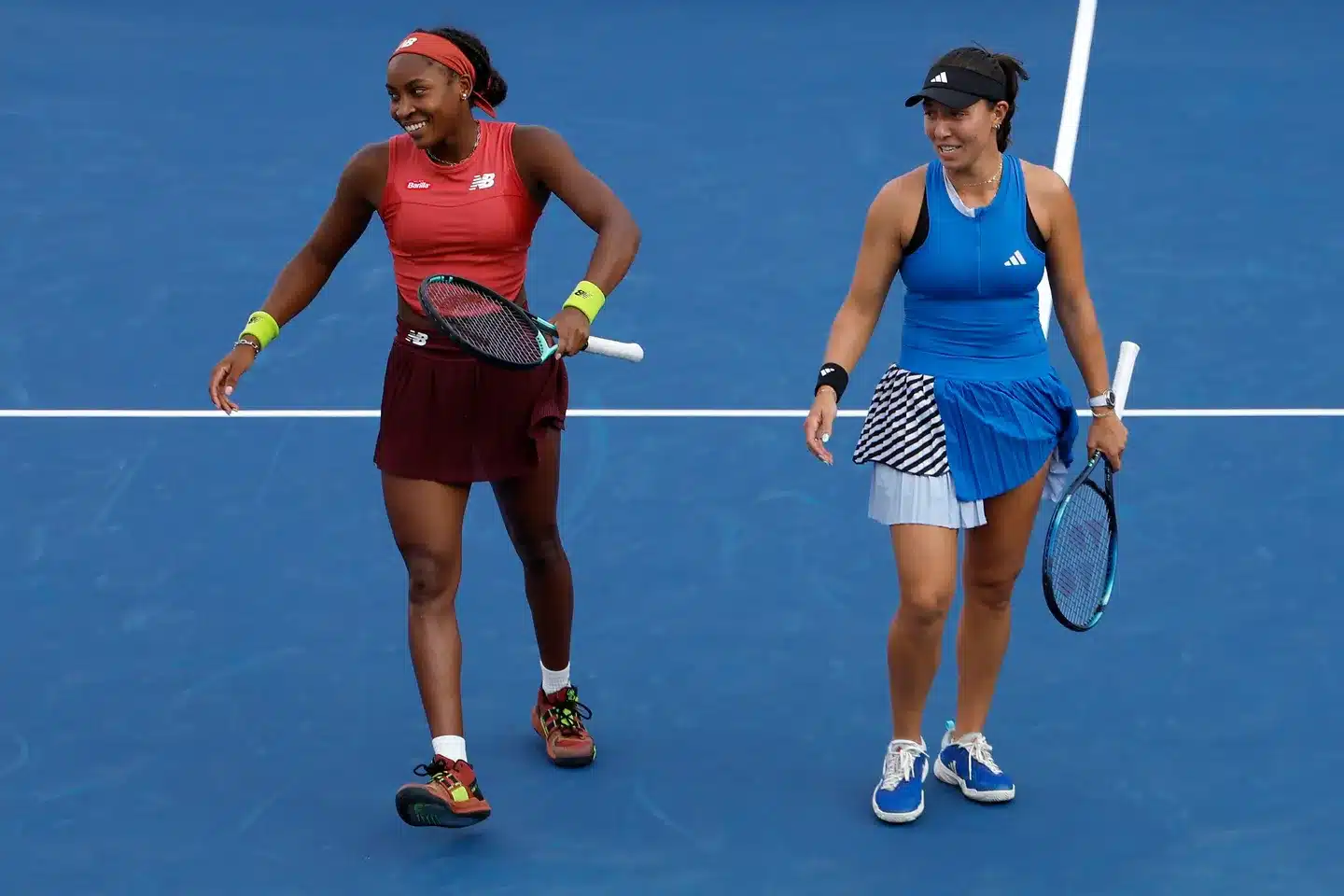 WATCH: Coco Gauff left embarrassed by Jessica Pegula and the crowd as she prematurely celebrates their doubles win at the US Open