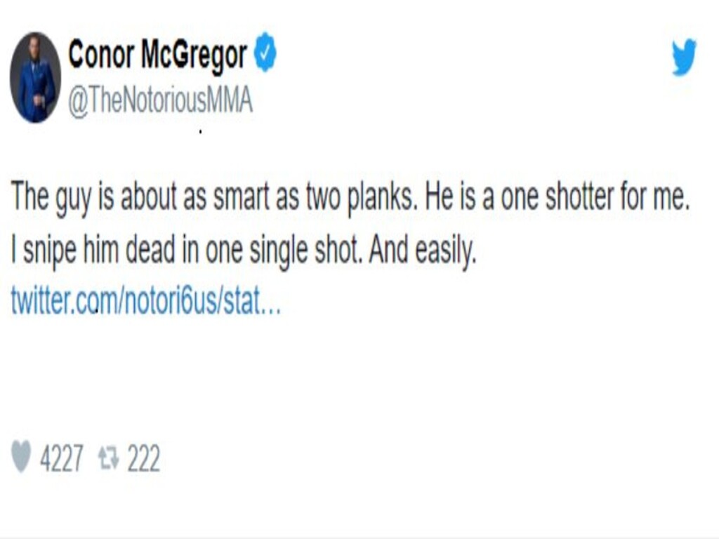 Conor McGregor's Tweet