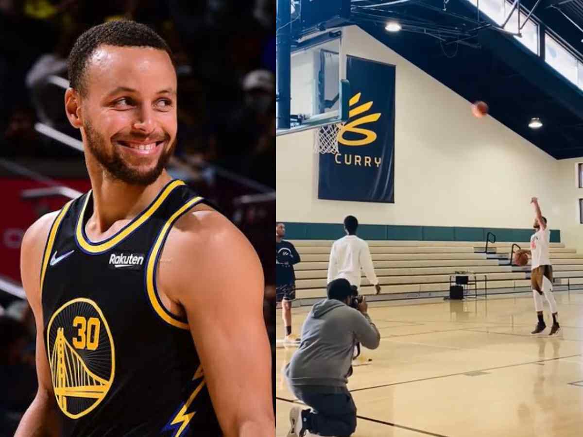 WATCH: Stephen Curry dribbles ball with right hand while shooting free throws with left SIMULTANEOUSLY in ridiculous training clip