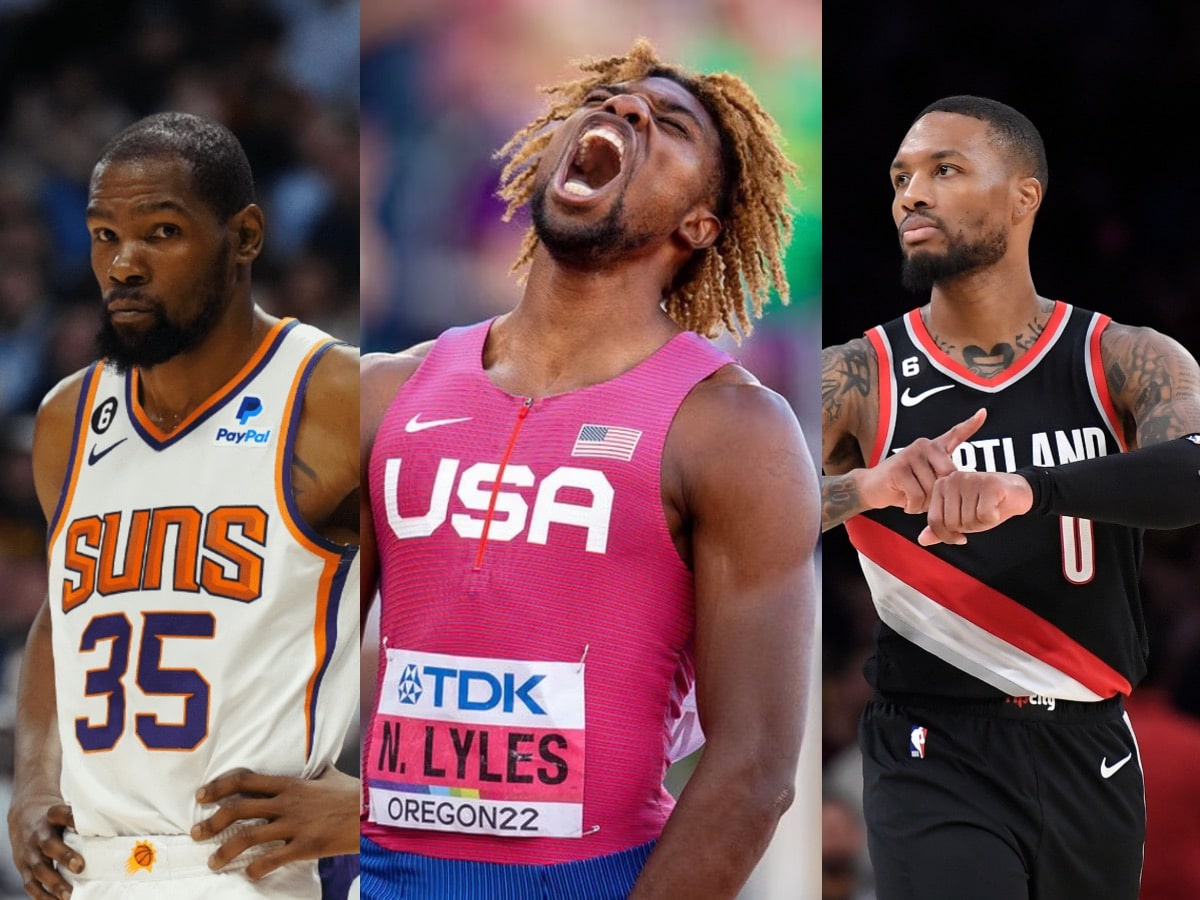 “Somebody help this brother” – Kevin Durant, Damian Lillard and other NBA stars together MOCK US sprinter Noah Lyles’ viral troll