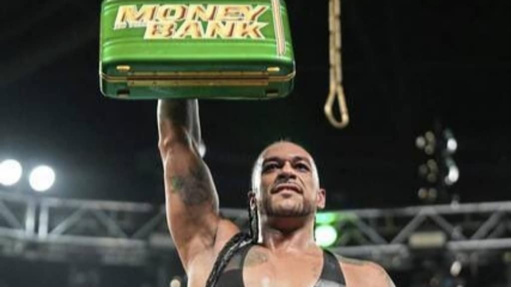 Damian Priest with his MITB Briefcase 