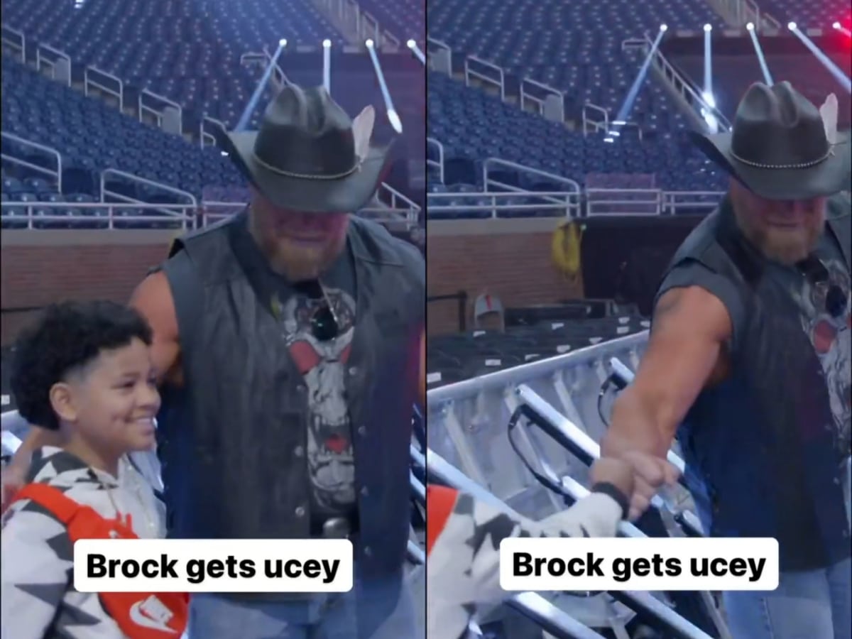 WATCH: Backstage video of Brock Lesnar having fun with Jey Uso’s son before SummerSlam 