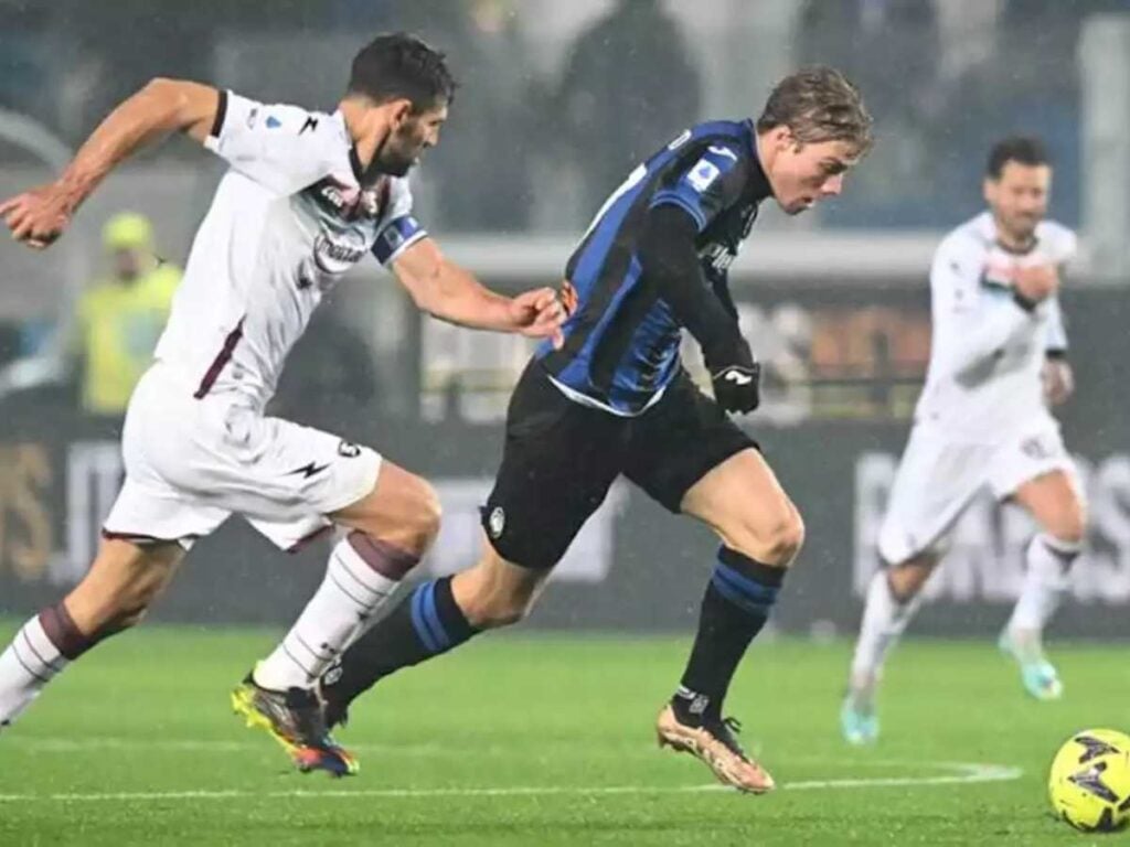 Hojlund scoring his favorite goal against Salernitana.