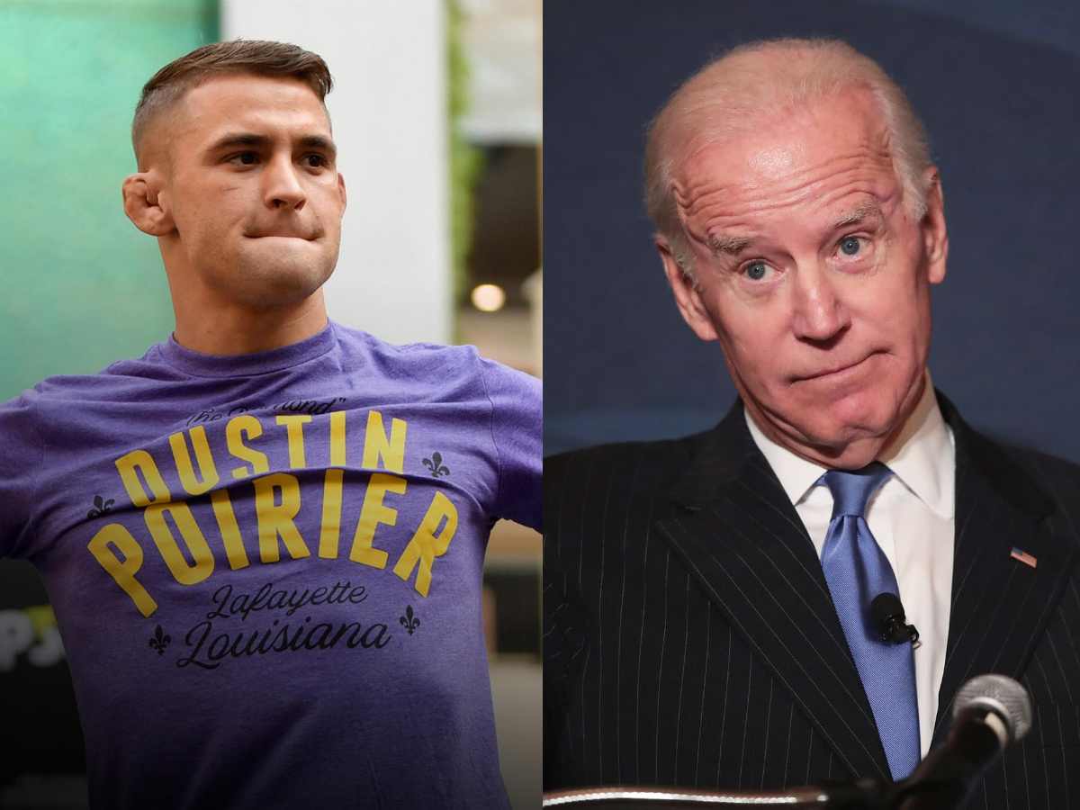 “I’m not Joe Biden,” Dustin Poirier hilariously name drops US President reacting to brutal head kick knockout loss