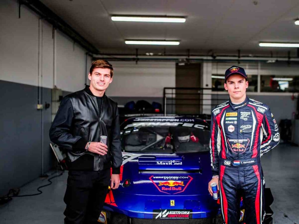 Max Verstappen and Thierry Vermeulen at Paul Ricard earlier this year (image via Fanatec GT World Challenge Europe)