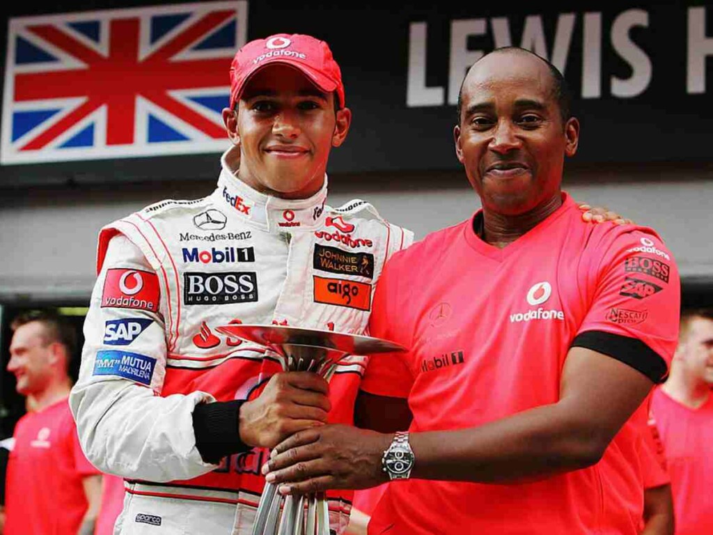 Lewis Hamilton and his dad, Anthony Hamilton