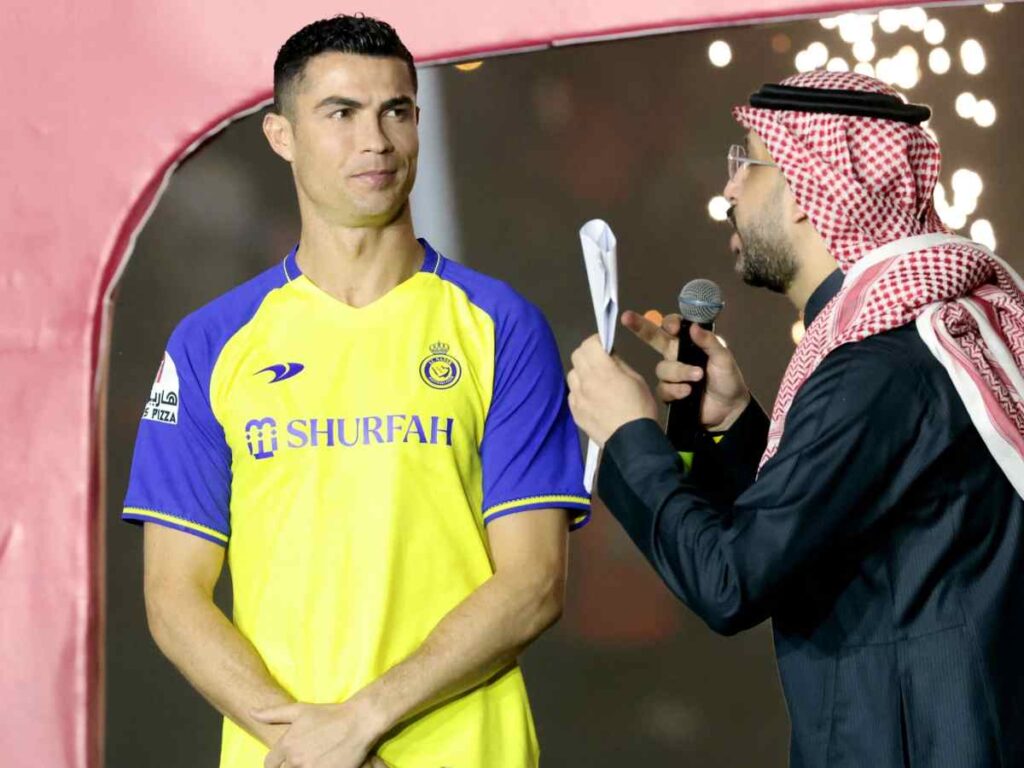 Ronaldo during an interview in Saudi Arabia