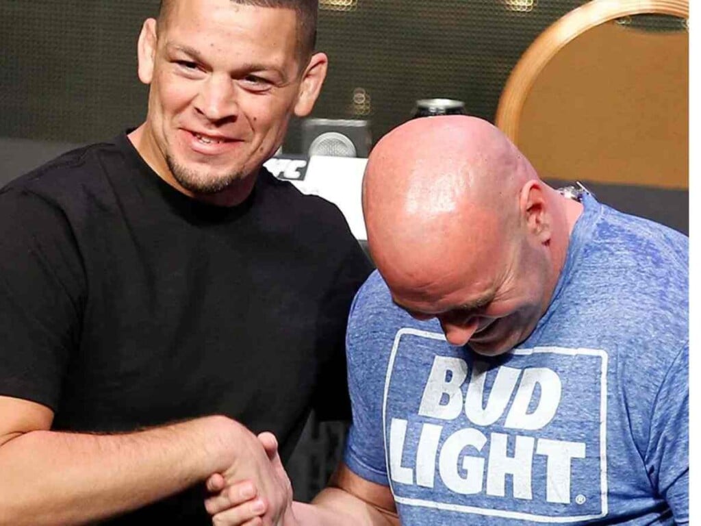 Nate Diaz and Dana White (Image Courtesy: MMA Junkie )