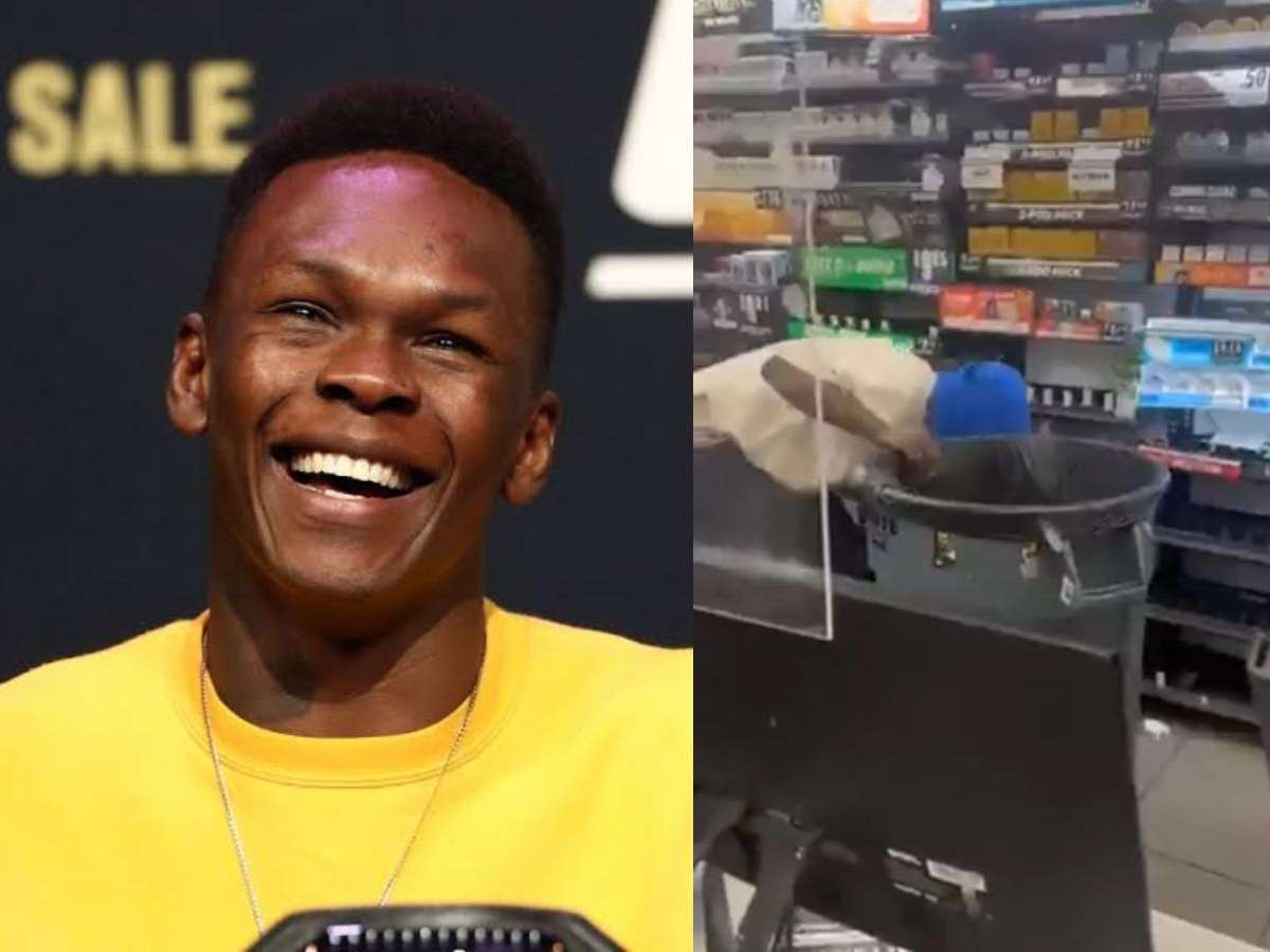 “Straight outta comedy movie” – Israel Adesanya and fans satisfyingly react as store thief gets beaten up by Indian owner