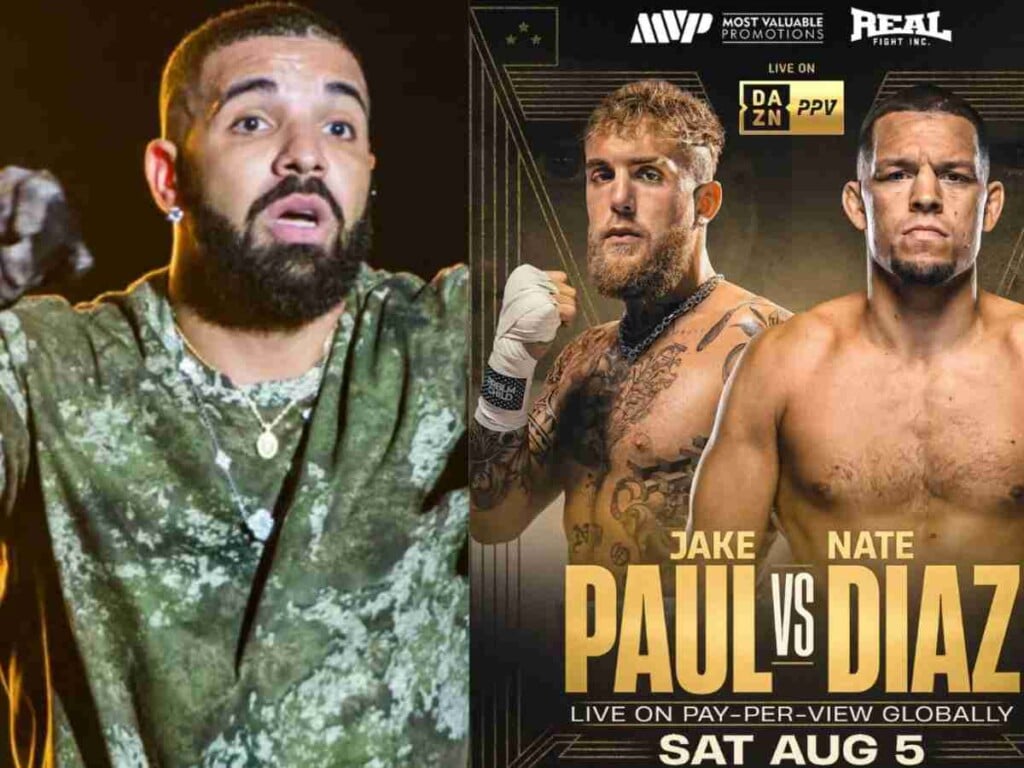 Jake Paul, Drake and Nate Diaz (Image Courtesy: MMA Fighting)