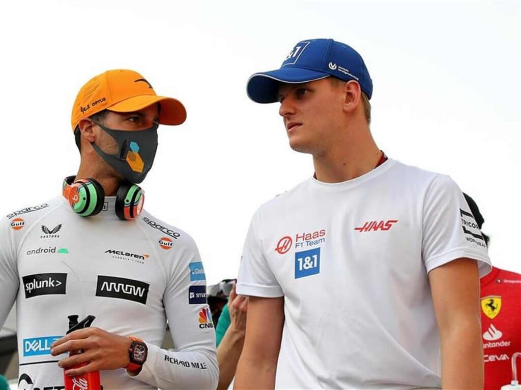 Daniel Ricciardo and Mick Schumacher