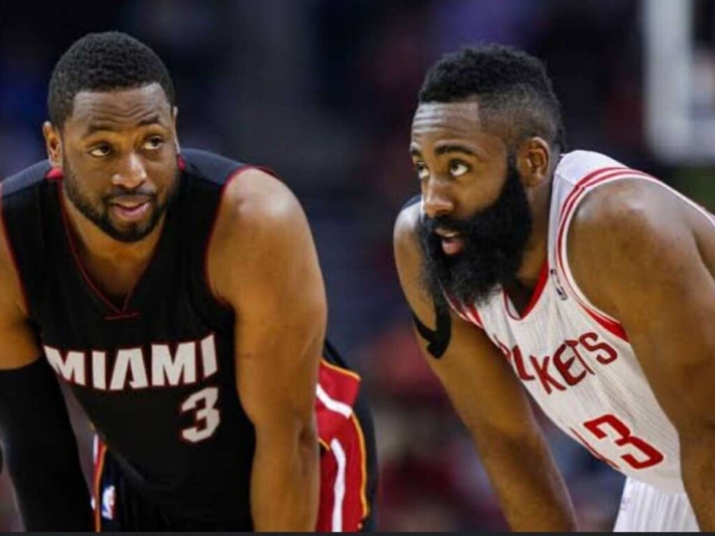 Dwyane Wade and James Harden (Source: Heat Nation)