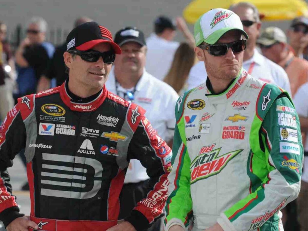 Jeff Gordon and Dale Earnhardt Jr. (Credits: Icon Sports Wire/Getty Images)