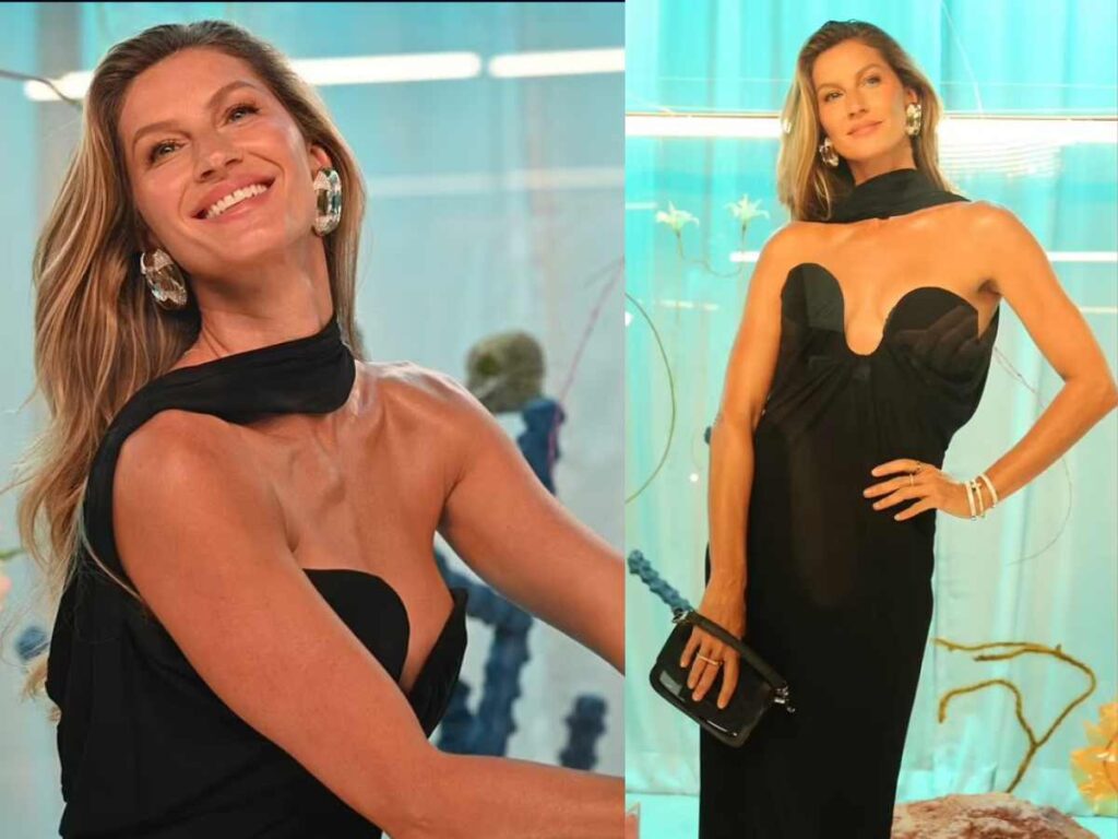 Gisele Bundchen endorses Arezzo in a STUNNING black dress as ex-husband Tom Brady spends private time with Irina Shayk