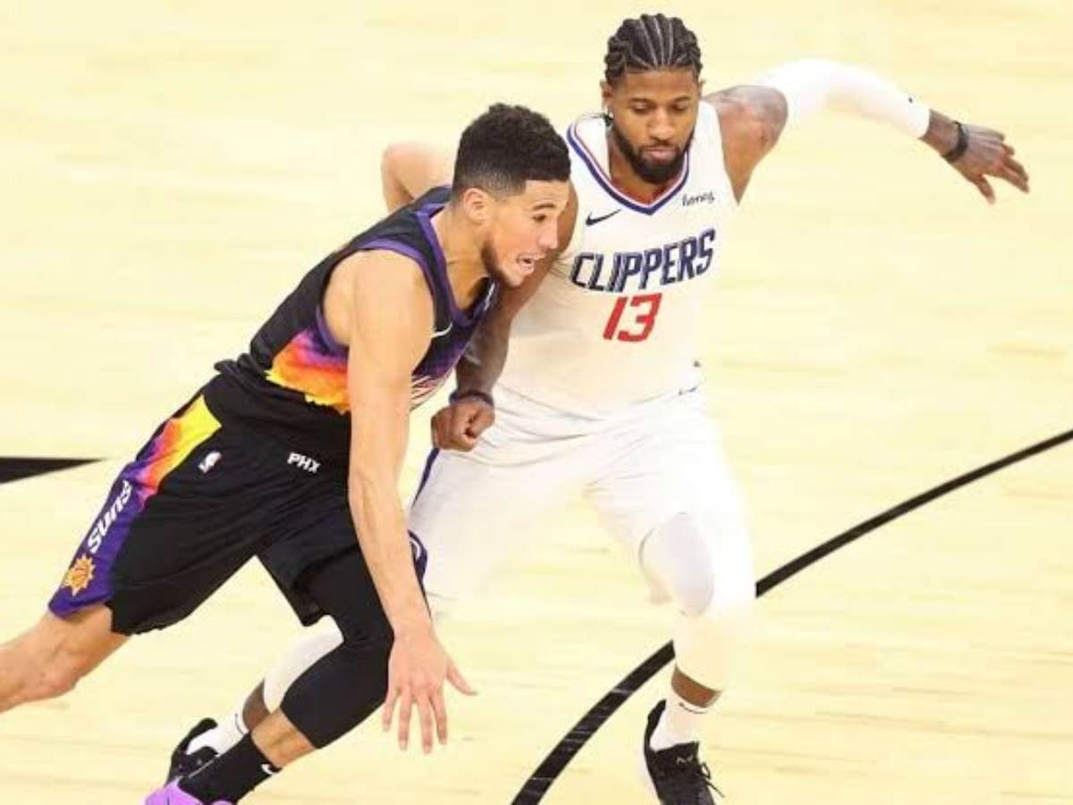 “If he couldn’t hoop he would prolly be a stripper” – Devin Booker kickstarts beef with Paul George with ‘sorry a*s response’, NBA fans CLOWN Suns star