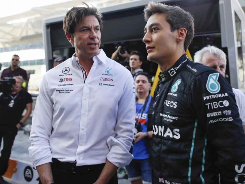 Toto Wolff and George Russell