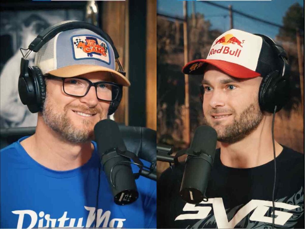 Dale Earnhardt Jr. (Left) and Shane van Gisbergen (right)