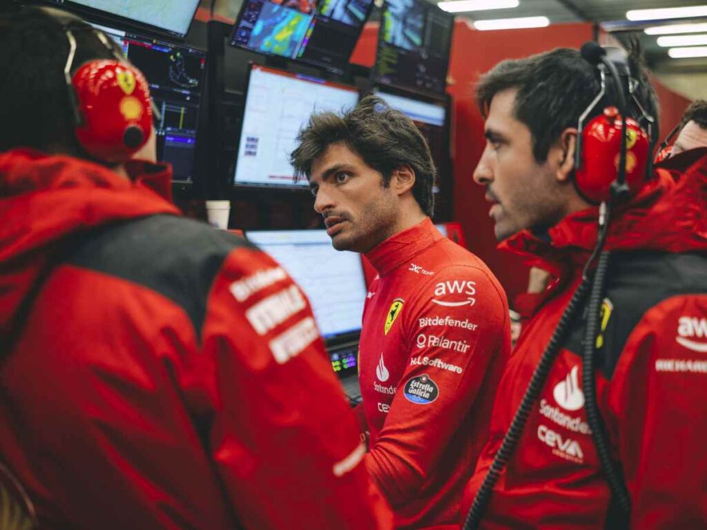 Carlos Sainz with Ferrari