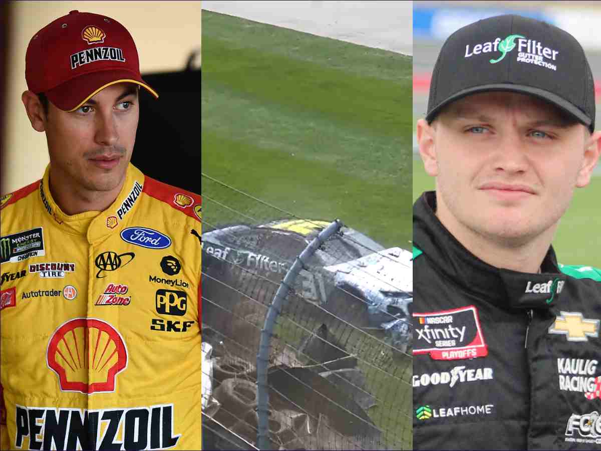 WATCH: “Logano strikes again”- Fans explode as Joey Logano propells Justin Haley into the tire barriers at Indy