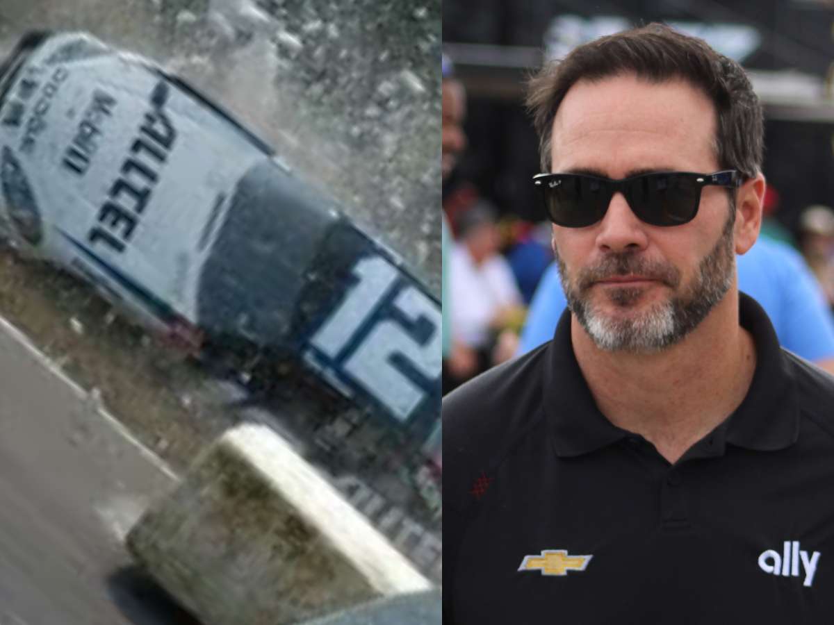 WATCH: When Jimmie Johnson lost his brakes and slammed into the wall at Watkins Glen mowing the infield grass