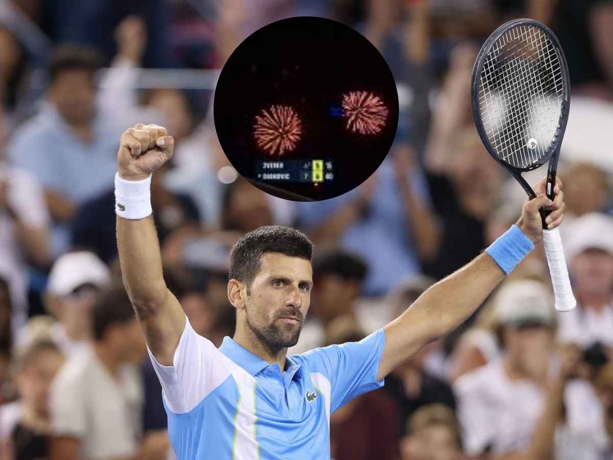 WATCH: Novak Djokovic left agitated by fireworks just before serving match point against Alexander Zverev in the Cincinnati semis