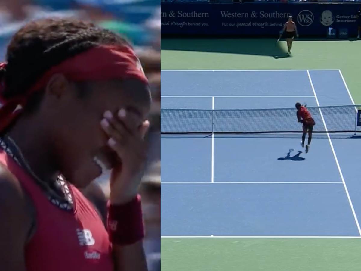 WATCH: Coco Gauff wins one of the most strange points this week in Cincinnati after nearly missing a sitter against Karolina Muchova in the finals