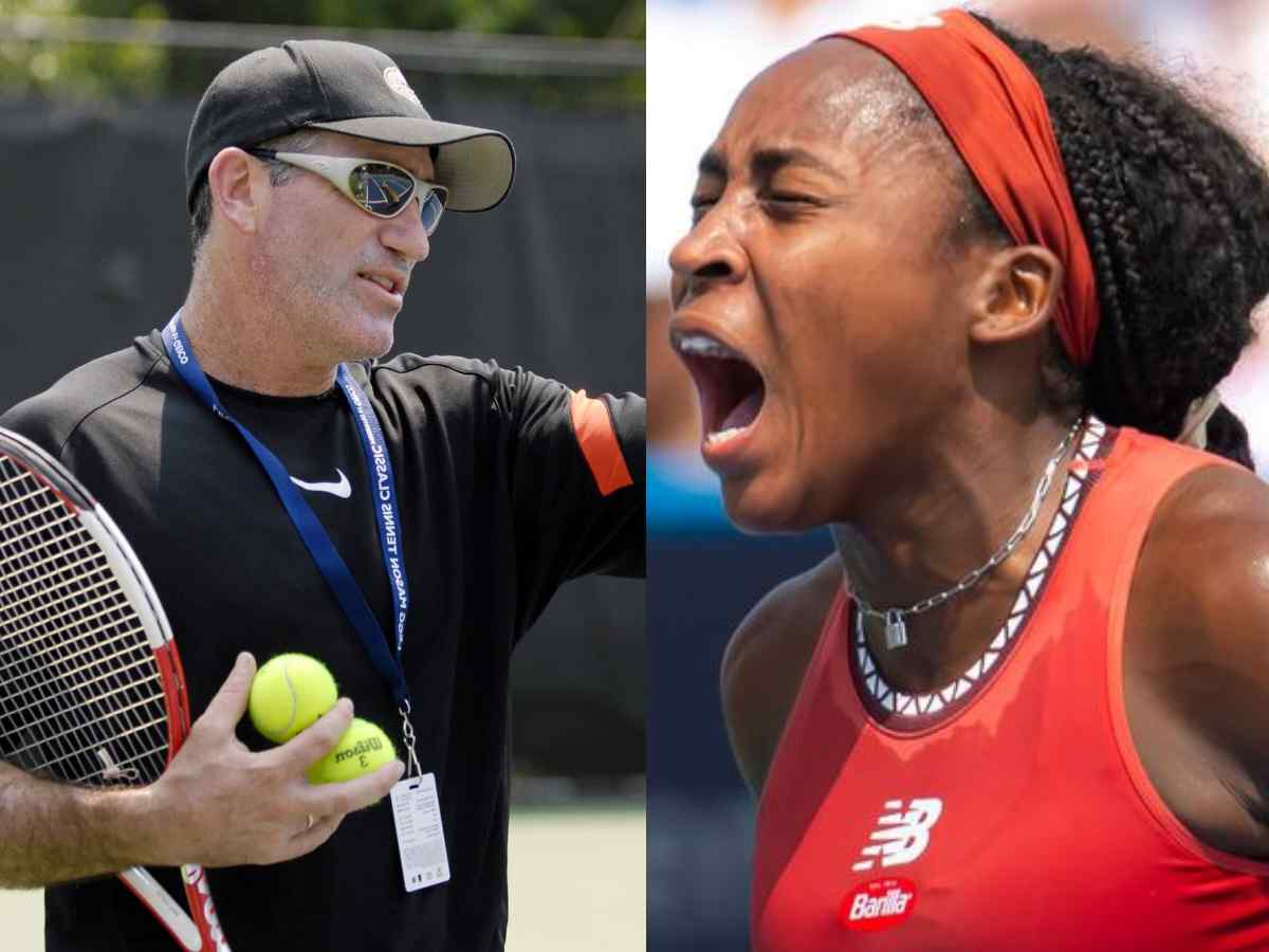 Brad Gilbert (L), Coco Gauff (R) 