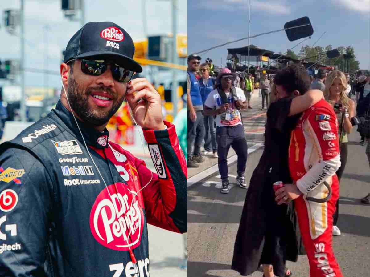 WATCH: Bubba Wallace shares an emotional moment with wife Amanda Wallace and his 23XI crew after an impressive Watkins Glen outing