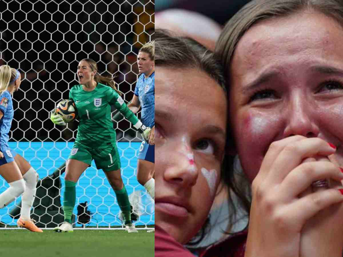 English fans show frustration after smashing beer bottles following the team’s loss to Spain at the 2023 FIFA World Cup final