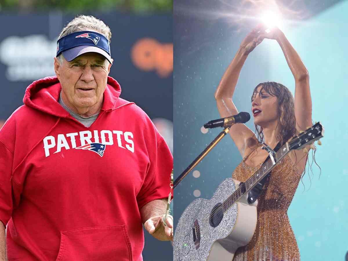 Bill Belichick (L) and Taylor Swift (R)