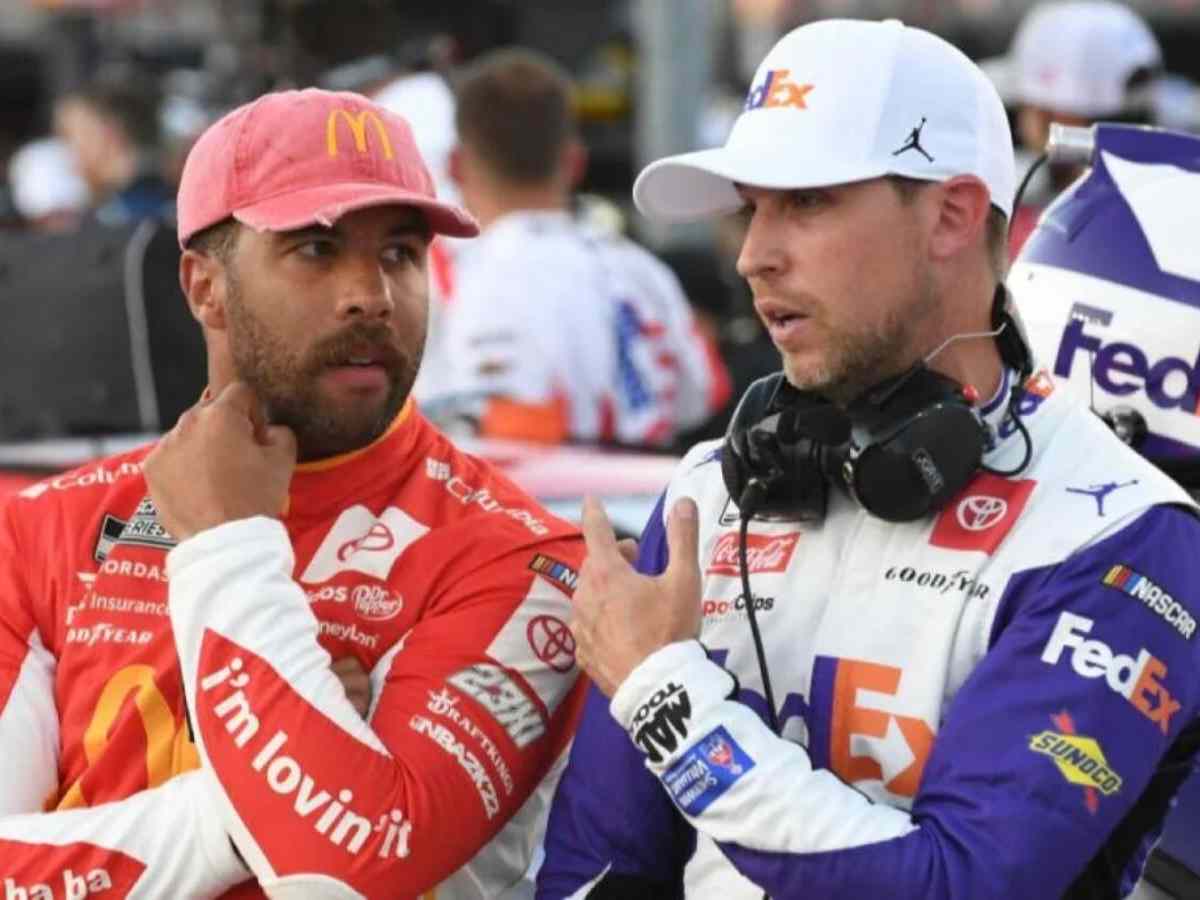 Denny Hamlin and Bubba Wallace