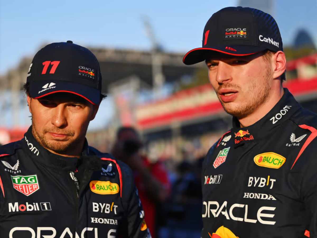 Sergio Perez and Max Verstappen (image via F1)