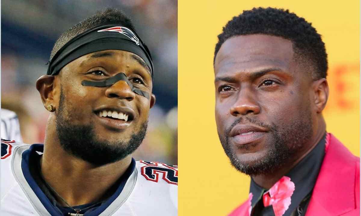 Kevin Hart hilariously ends up in a wheelchair courtesy of multiple muscle tears after racing Tom Brady’s former teammate Stevan Ridley