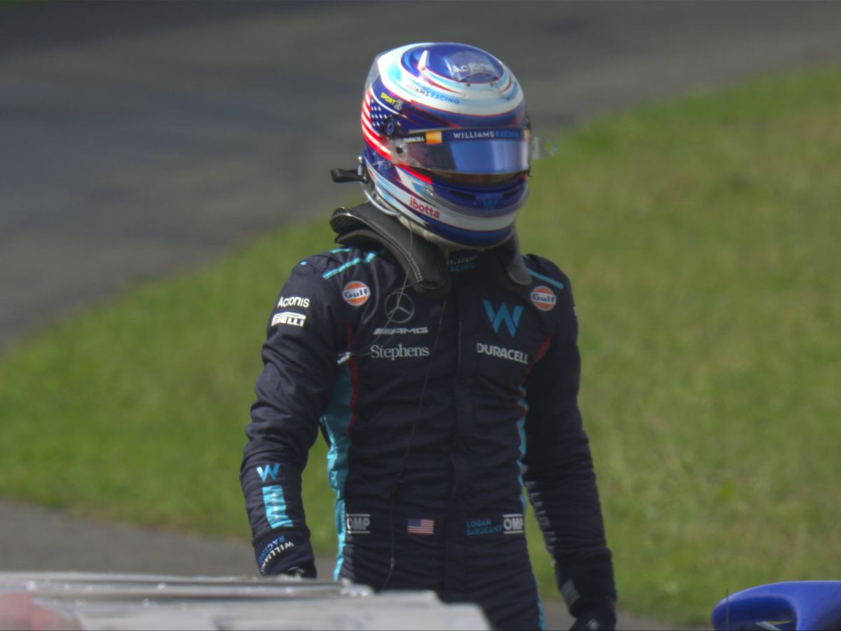 WATCH: "The new Latifi, Back to NASCAR he goes"- Fans react as Logan Sargeant bins it into the wall during the Dutch GP 1 Logan Sargeant after retiring his car at the Dutch GP (Credits: @F1/Twitter)