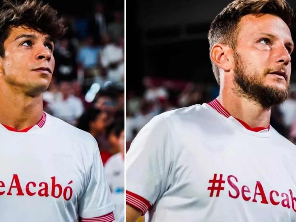 Sevilla shows support to Jenni Hermoso and the Spanish Women’s Team after wearing a special jersey before the La Liga clash 