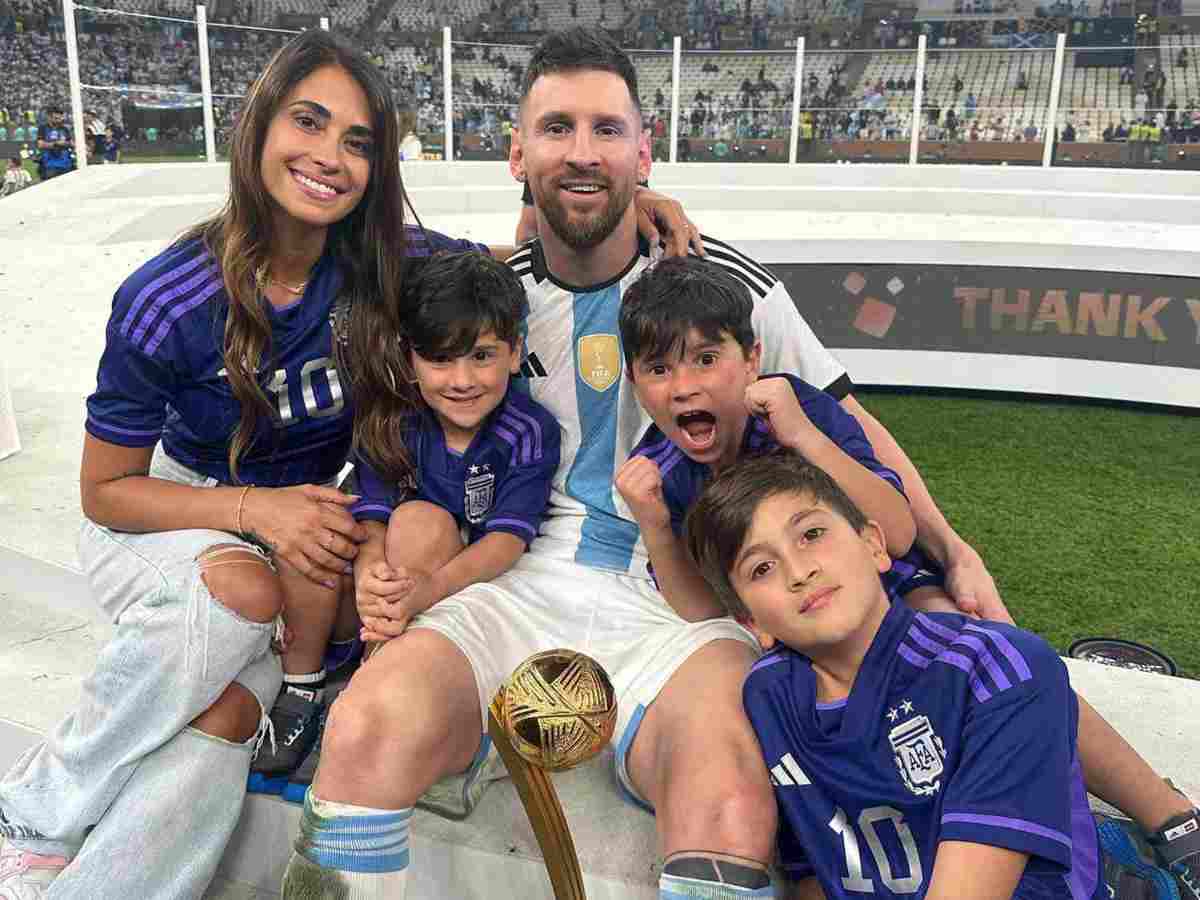 Lionel Messi and his family