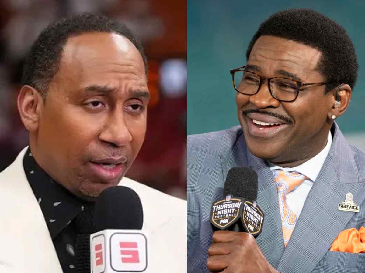 Stephen A Smith (L) and Michael Irvin (R)