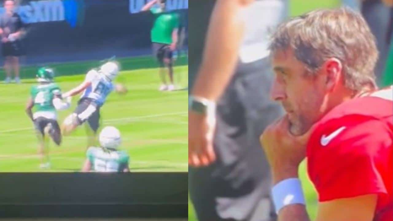 WATCH: “F***ing unbelievable!” – Aaron Rodgers BLASTS TE Jeremy Ruckert over his missed reception during Jets’ practice