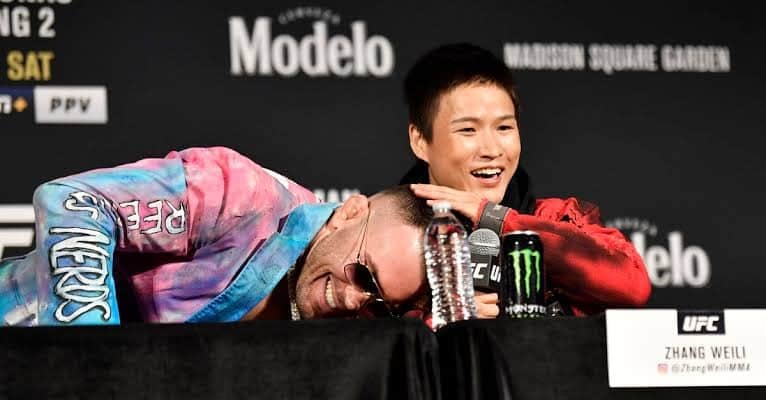 Colby Covington and Zhang Weili