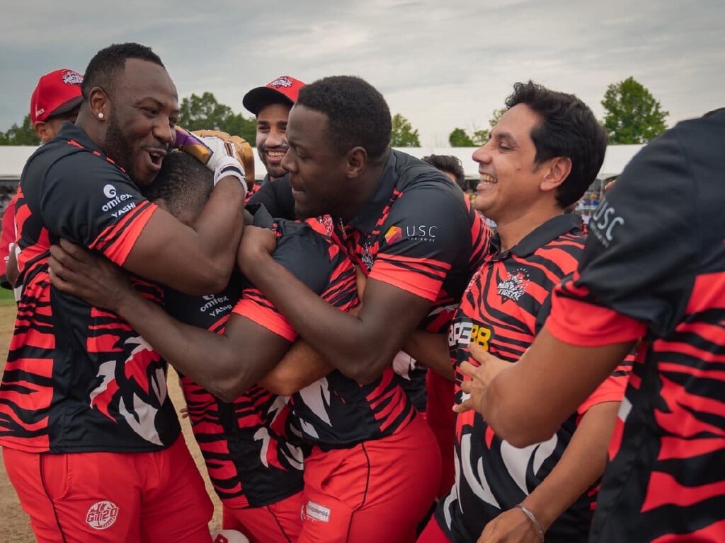 Montreal Tigers players celebrate