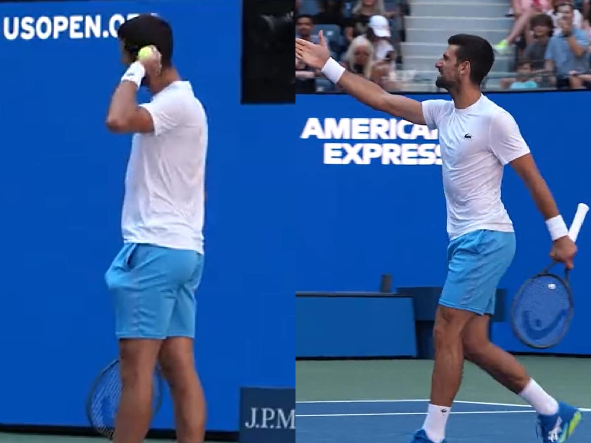 WATCH: Novak Djokovic perfectly impersonates Maria Sharapova’s serve routine followed by her ‘classic’ grunt