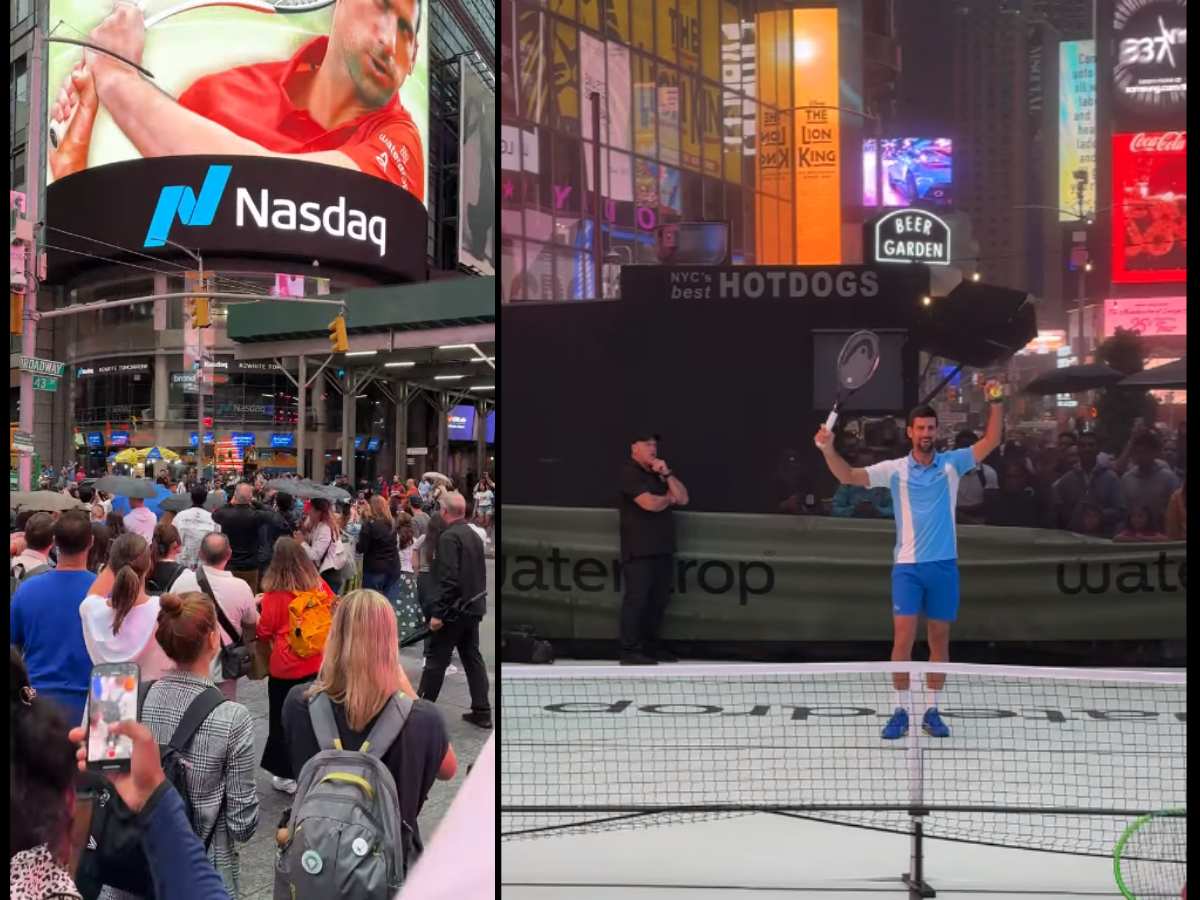 WATCH: Novak Djokovic and his fans take over the iconic Times Square in a special event ahead of the US Open 2023