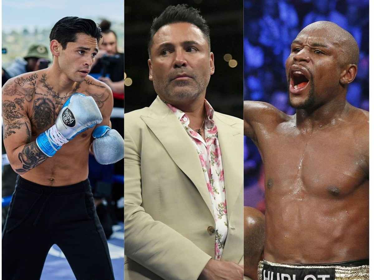 “He is that bitter ex” – Fans puzzled as ‘stalking’ Oscar De La Hoya leaves salty comment after Ryan Garcia and Floyd Mayweather collaboration