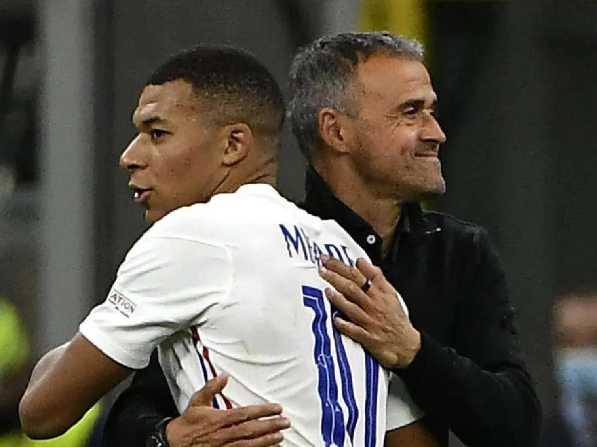 Luis Enrique and Kylian Mbappe.