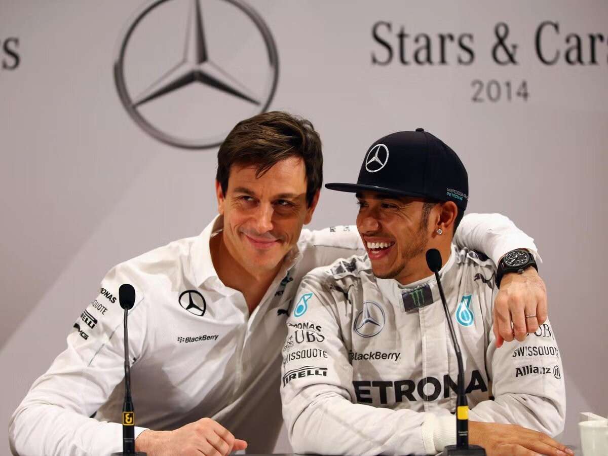 Toto Wolff and Lewis Hamilton.