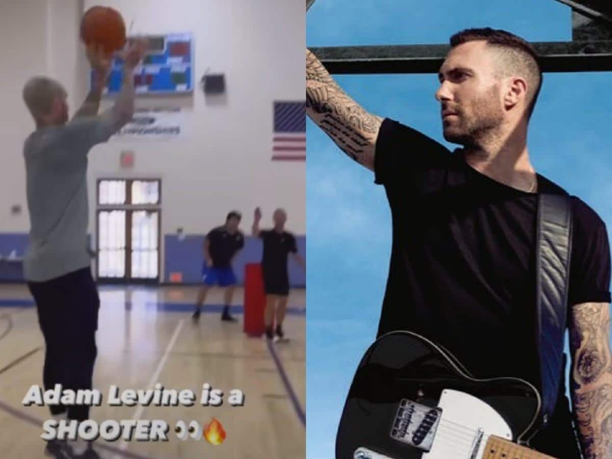 “Get him to Lakers to backup Reaves” – NBA fans left IMPRESSED with Adam Levine’s smooth jumper