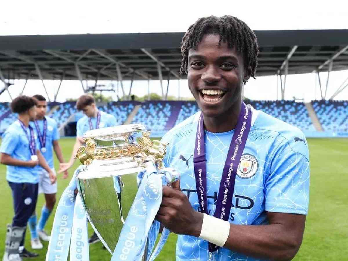 Romeo Lavia at the Manchester City Academy 