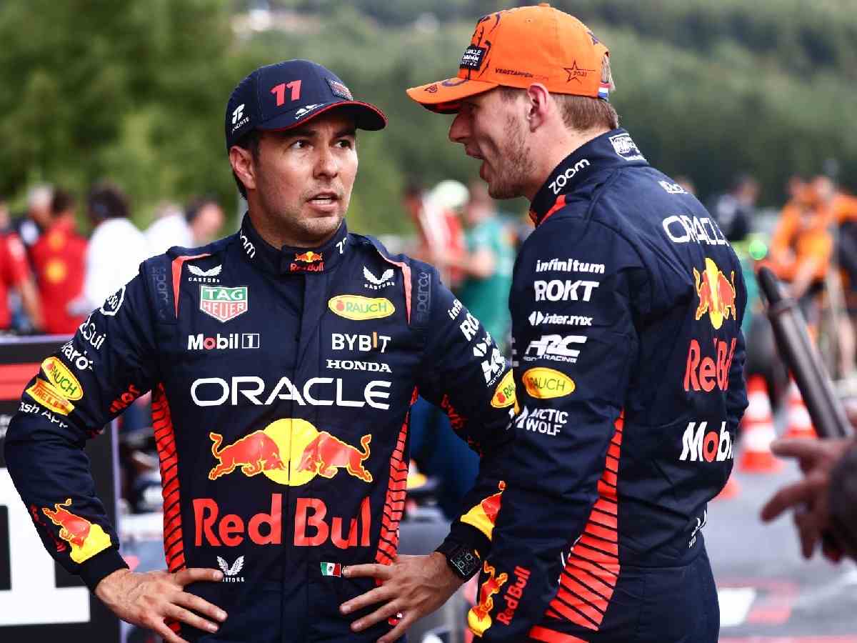 Sergio Perez and Max Verstappen