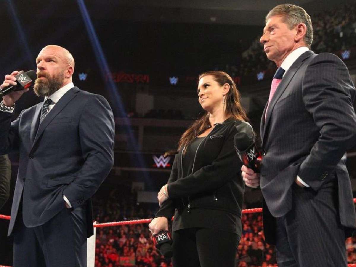 Triple H, Stephanie McMahon and Vince McMahon